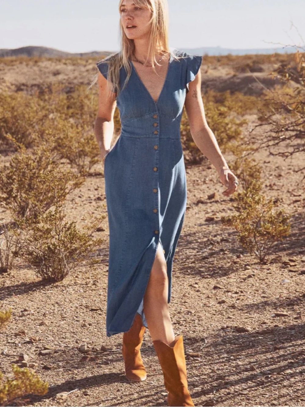 Marine Layer Camila Midi Dress Medium